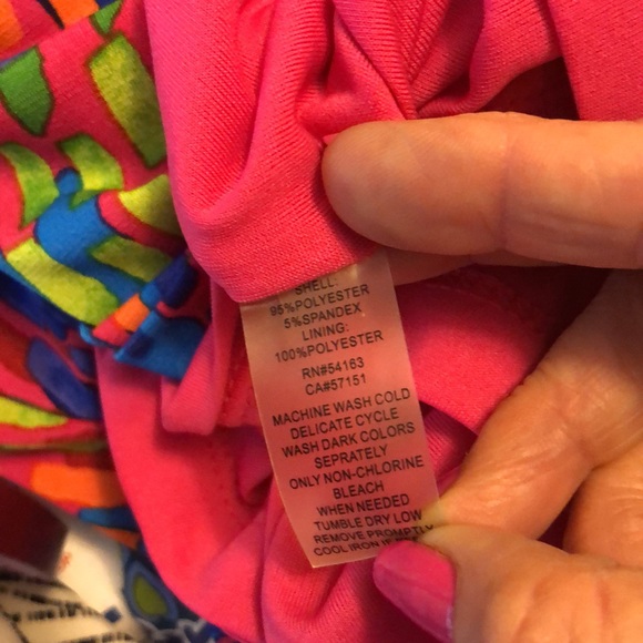 Ellen Tracy Pixel Neon Wrap Dress Gold Bit at Wrap Cap Sleeve SZ 2 - Picture 7 of 7